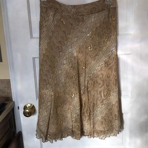 Laura Ashley Woman silk skirt with sequins